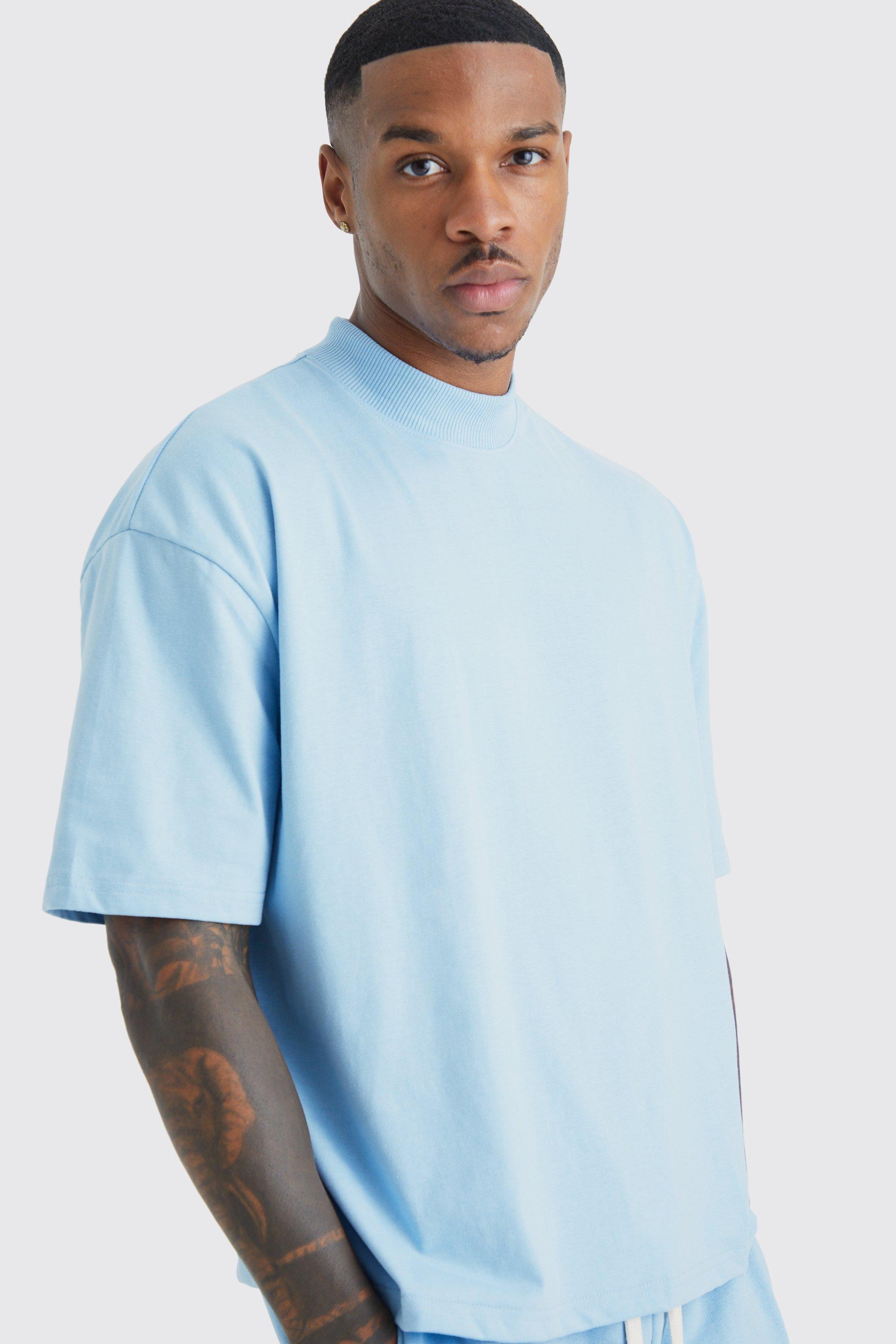 Light blue t shirt combination online